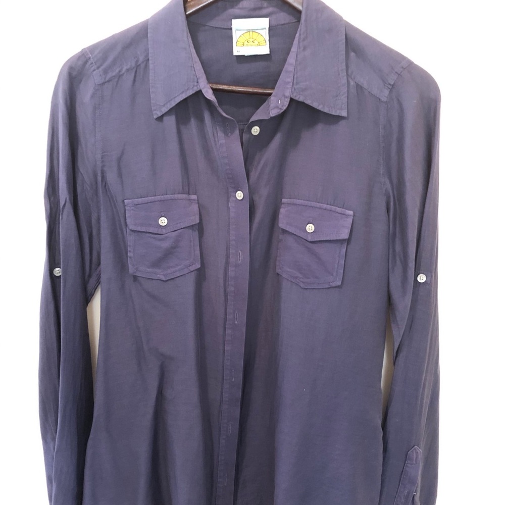 C & C California sheer/opaque navy top.